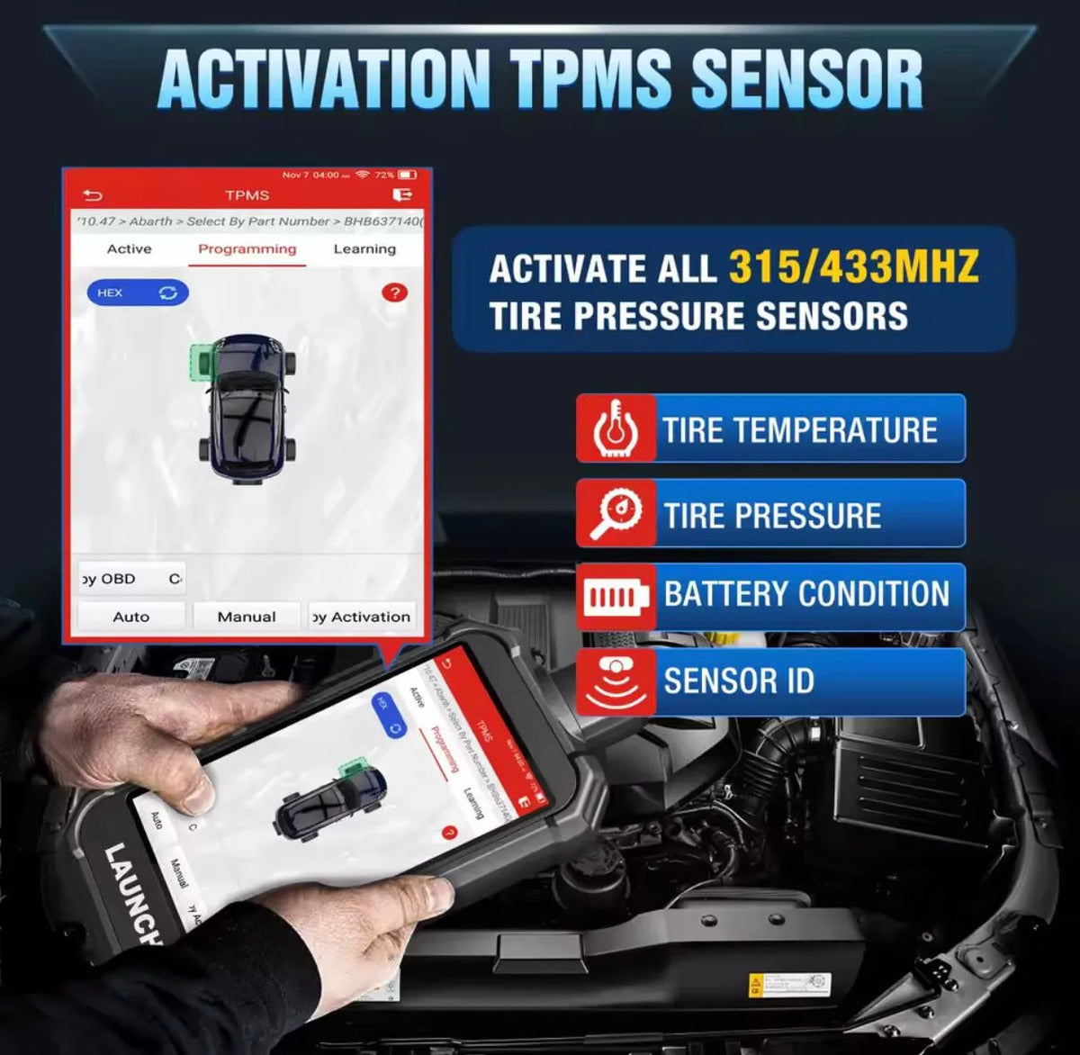 Launch X431 5011 V2 Tpms Scanner Para Vehículos