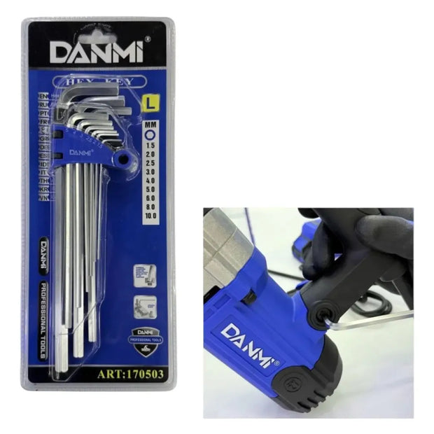 Set Llaves Allen 9 Piezas 1.5-10mm Danmi