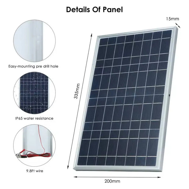 Kit Panel Solar 12v Policristalino Usb Portátil +controlador