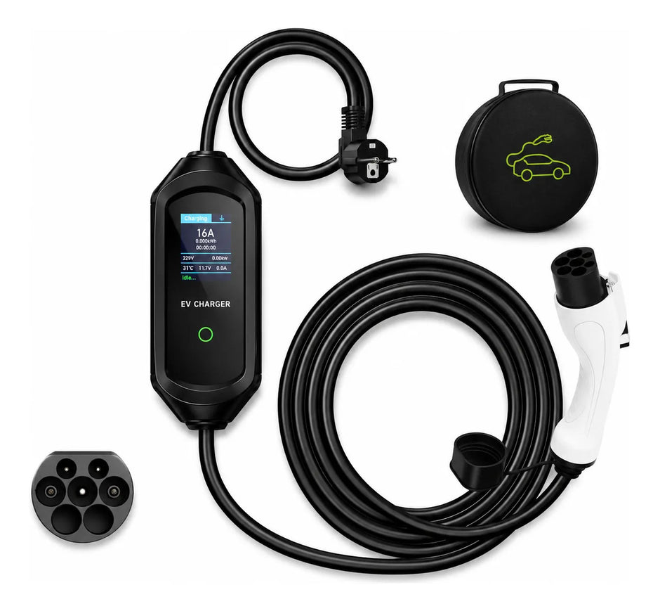 Cargador Ev Portátil GBT Tipo 1 Sae J1772 Con Wifi 3500w Blanco