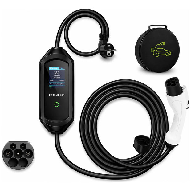 Cargador Ev Portátil GBT Tipo 1 Sae J1772 Con Wifi 3500w Blanco