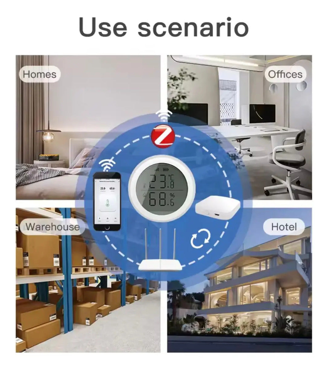 Higrómetro Digital Inteligente Blanco Sensor De Temperatura