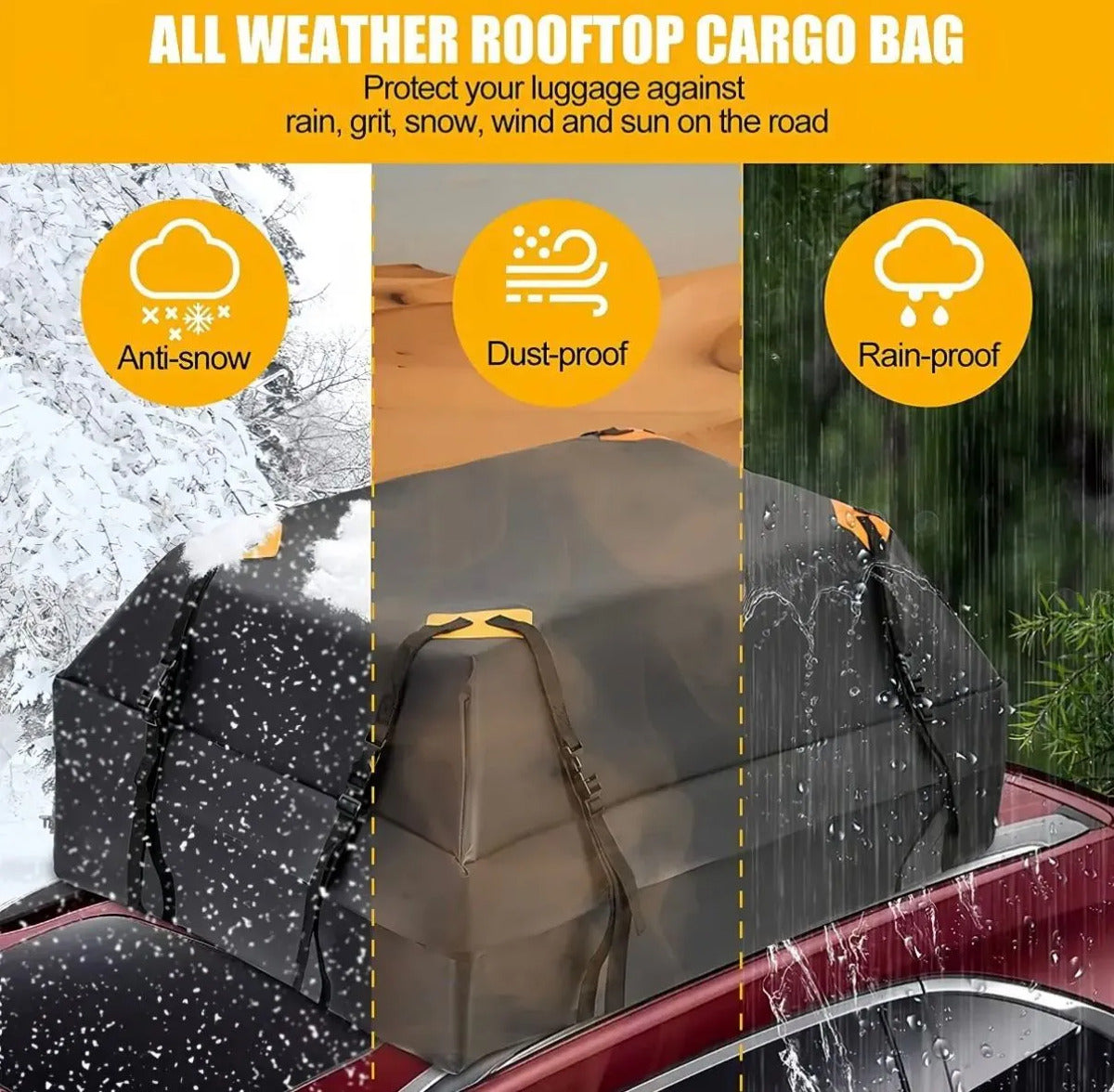 Bolsa Portaequipaje Impermeable Auto 425l Viaje Camping