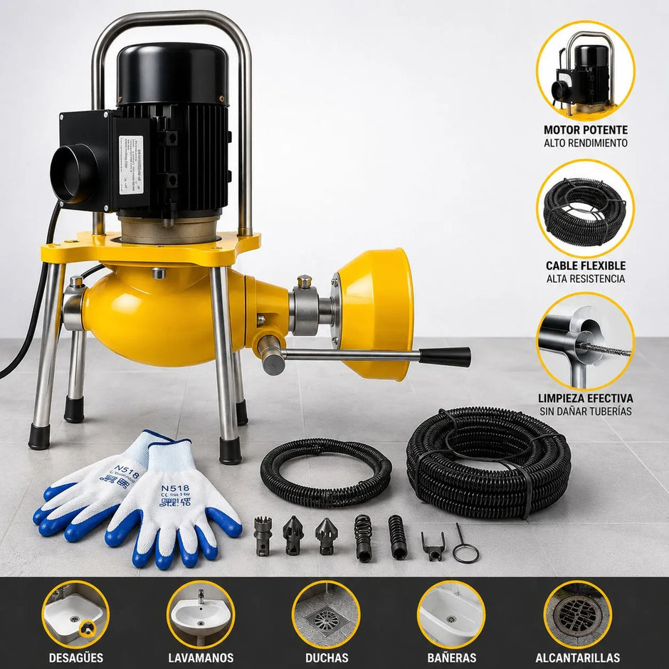 Máquina Destapadora Cañerías Profesional, Gasfiteria