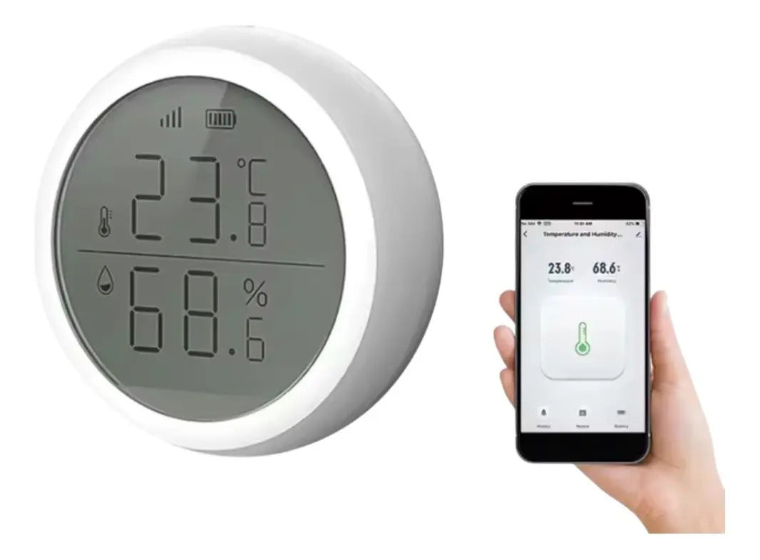 Higrómetro Digital Inteligente Blanco Sensor De Temperatura