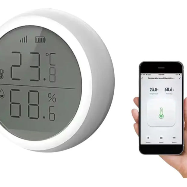 Higrómetro Digital Inteligente Blanco Sensor De Temperatura