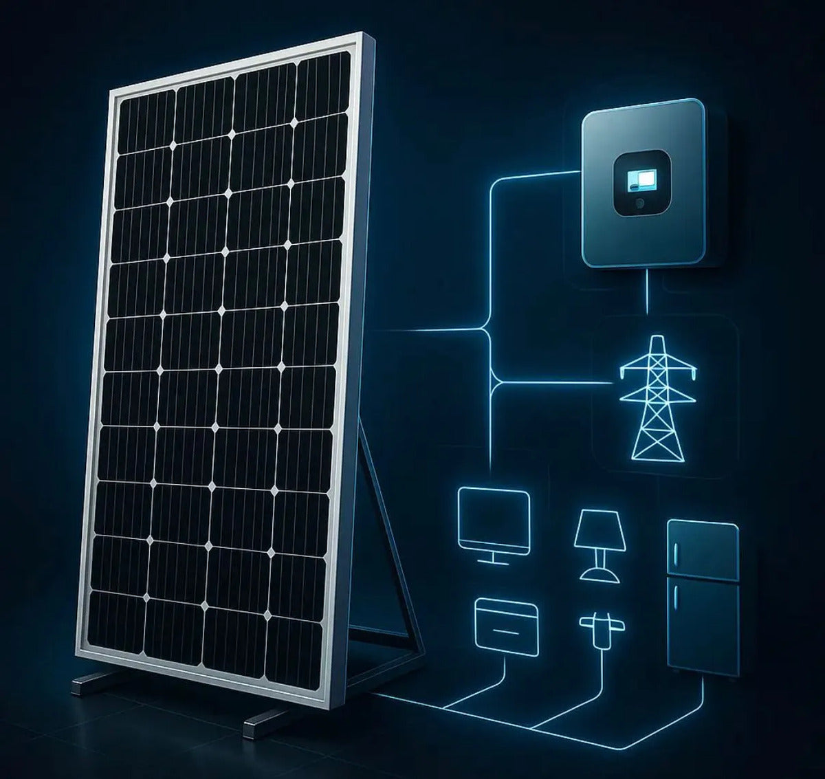 Panel Solar Monocristalino 50w 12v Fotovoltaico Casa