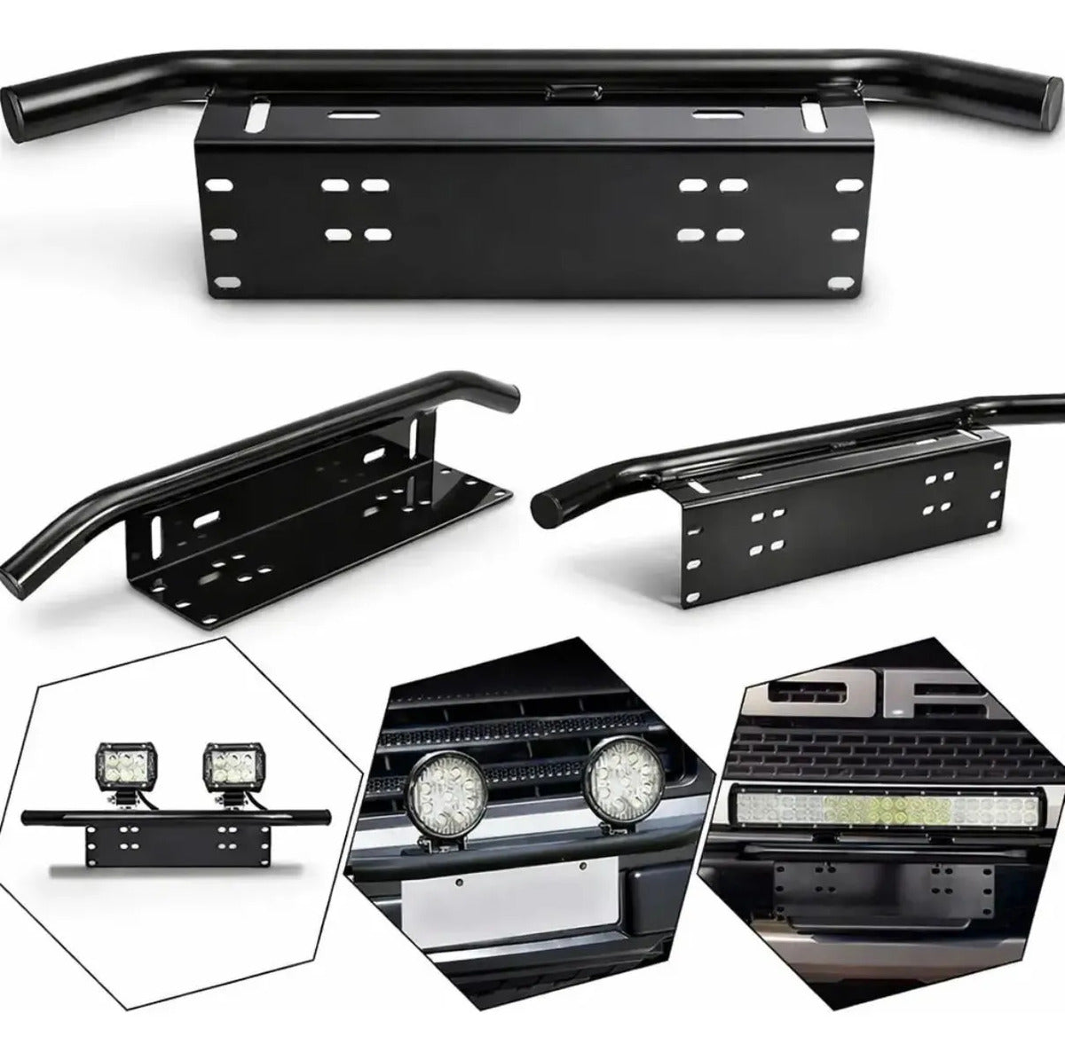 Soporte Porta Patente Barra Led Offroad 4x4 Universal