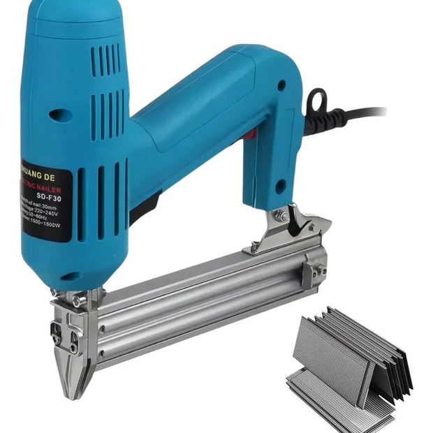 Clavadora Eléctrica F30 1800w 220v Grapadora 2 En 1 + Clavos