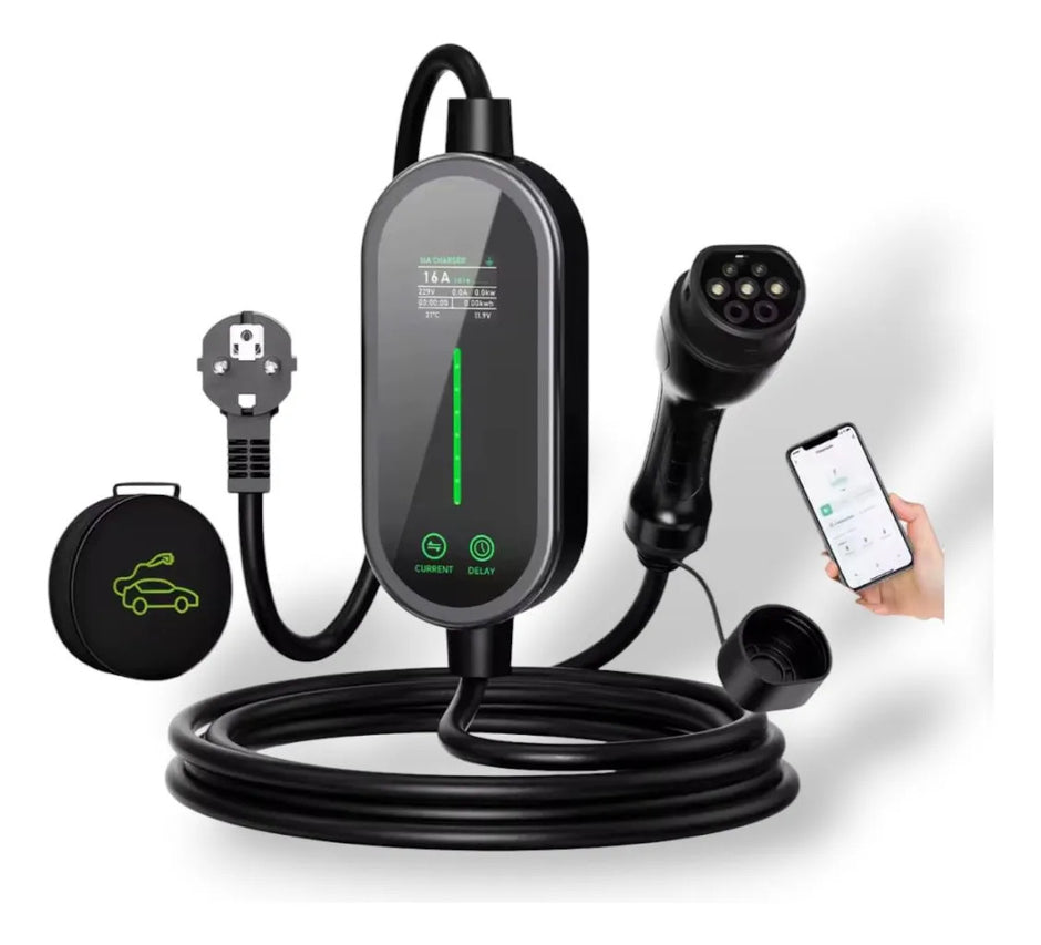 Cargador Ev Portátil Afeev Tipo 2 3.5kw 16a Wifi