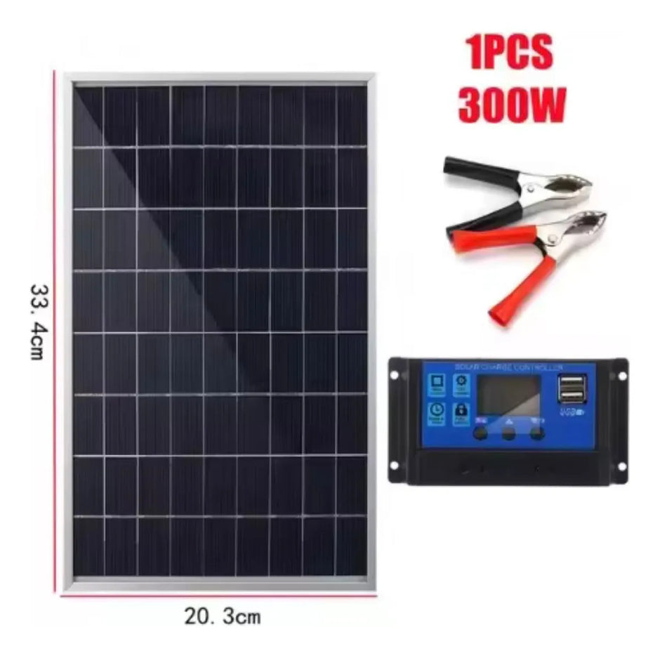 Kit Panel Solar 12v Policristalino Usb Portátil +controlador