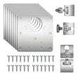 Kit 8 Placas Reparación Bisagras Acero + 48 Tornillos