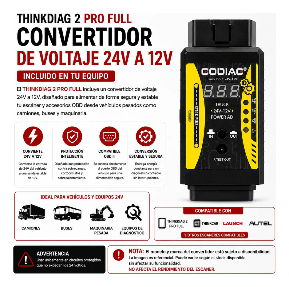 Escáner Thinkdiag 2 Pro Full 12v-24v + Tablet + Regalo X431