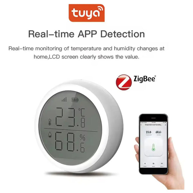 Higrómetro Digital Inteligente Blanco Sensor De Temperatura
