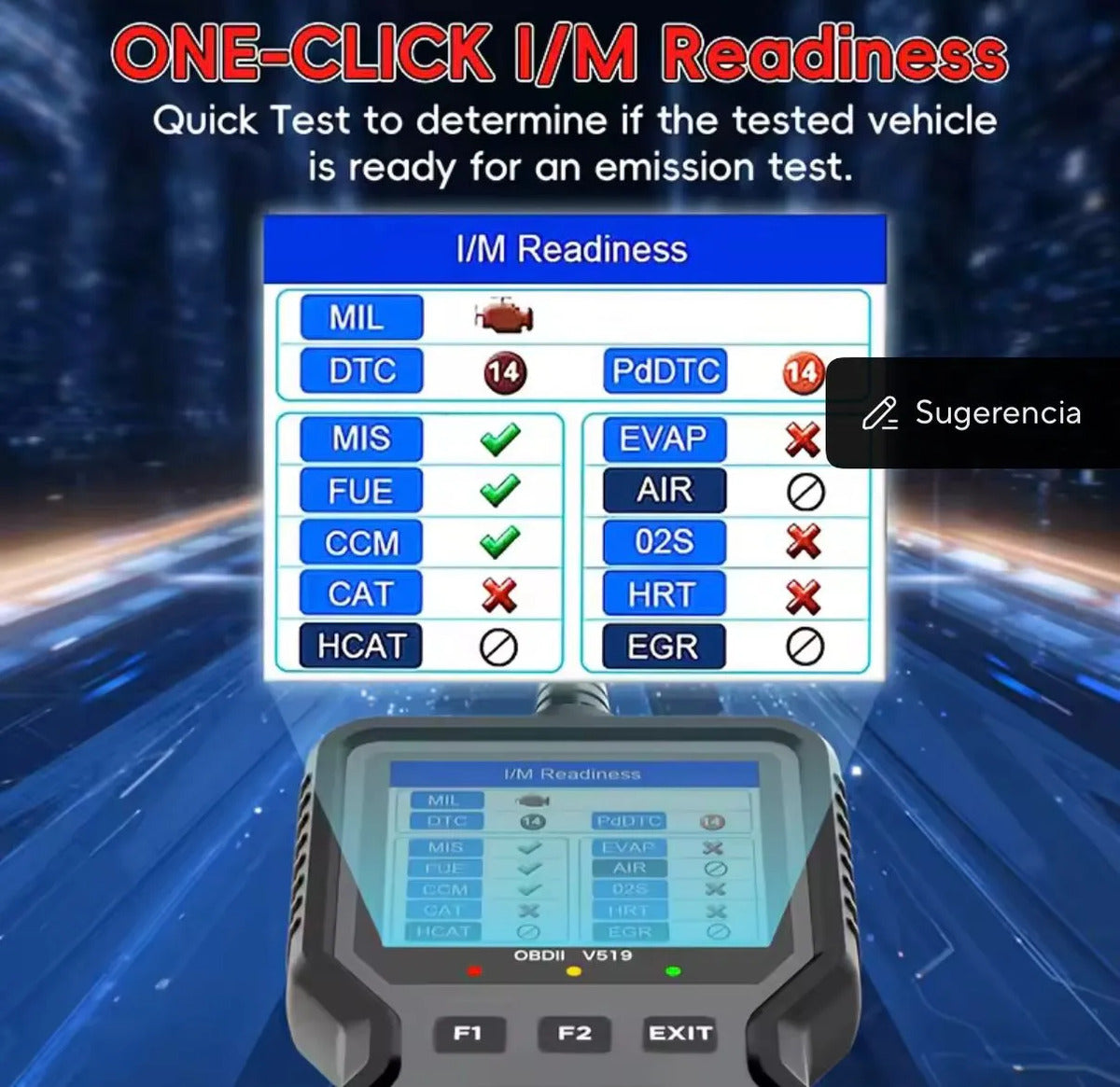 Escáner Obd2 V519 Lector De Códigos Para Vehículos