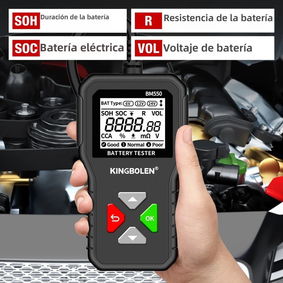 Probador De Batería Automotriz Voltaje 6v/12v/24