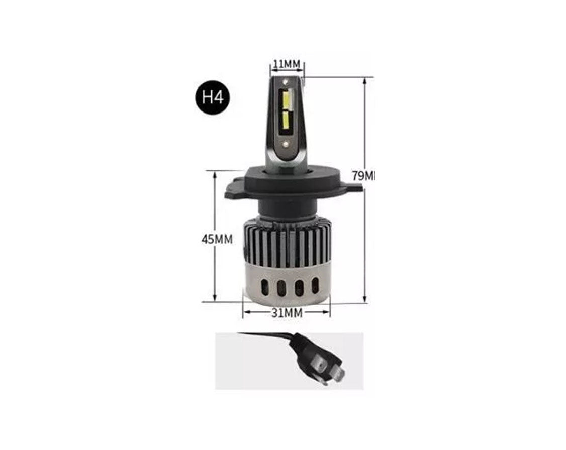 Ampolletas Turbo Led Ultra Slim 30.000lm Iron Dakar R8