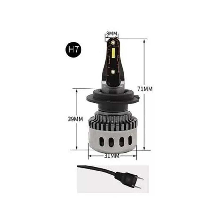 Ampolletas Turbo Led Ultra Slim 30.000lm Iron Dakar R8