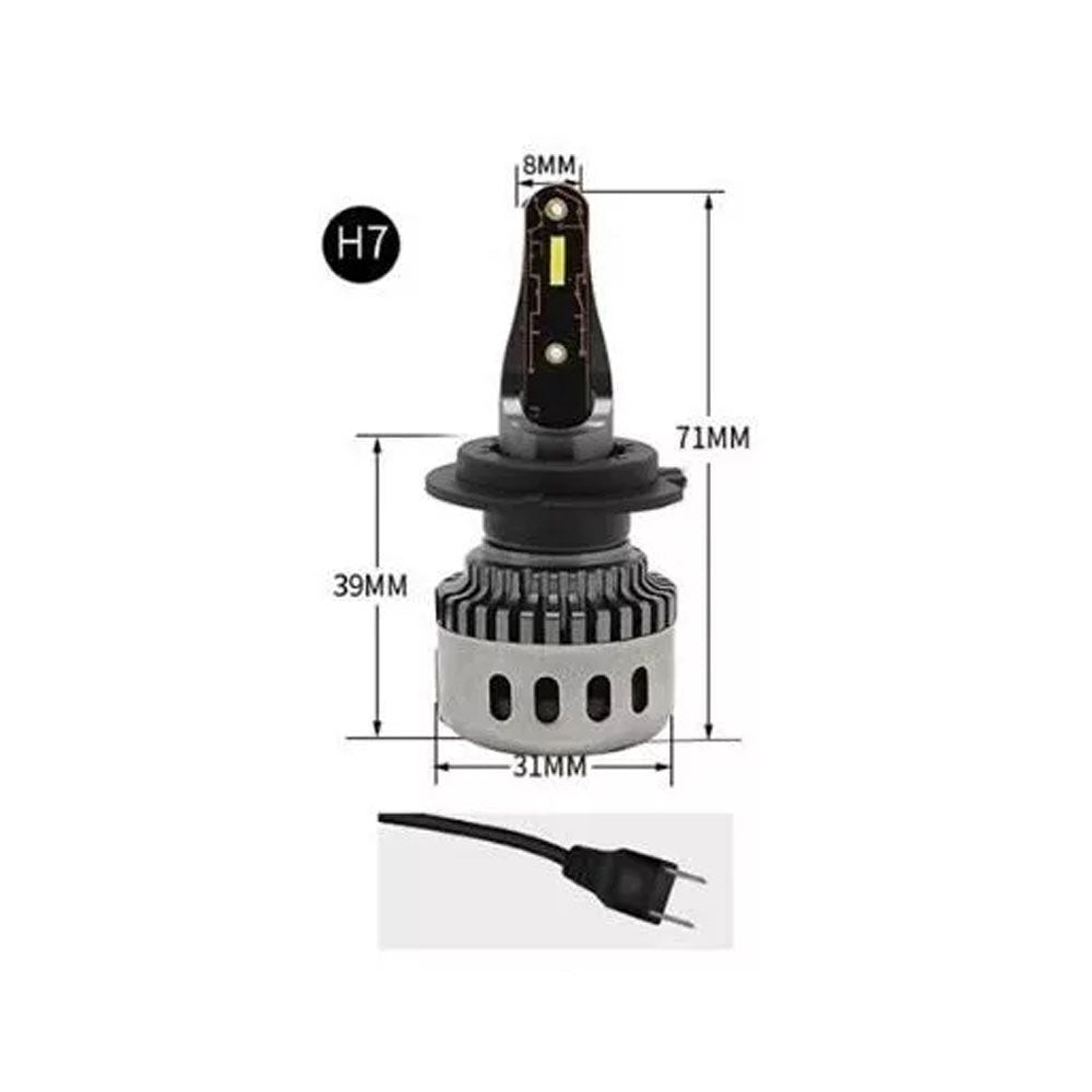 Ampolletas Turbo Led Ultra Slim 30.000lm Iron Dakar R8