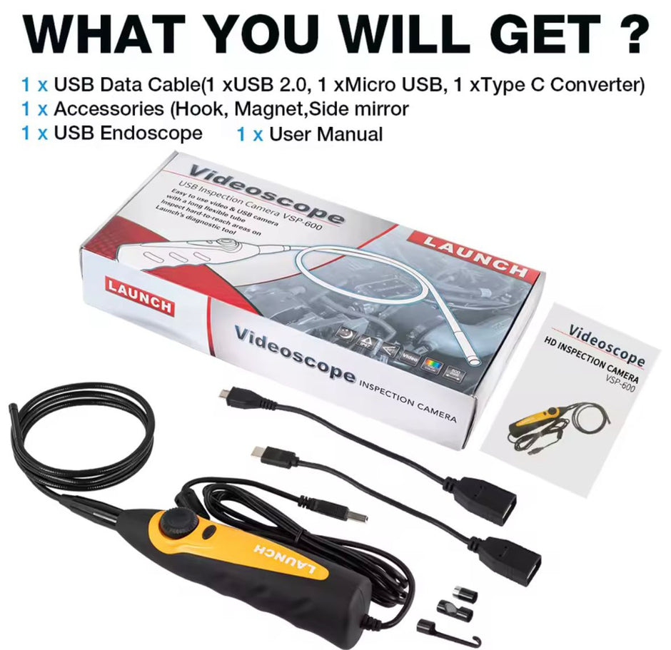 Cámara de Inspección LAUNCH Videoscope HD