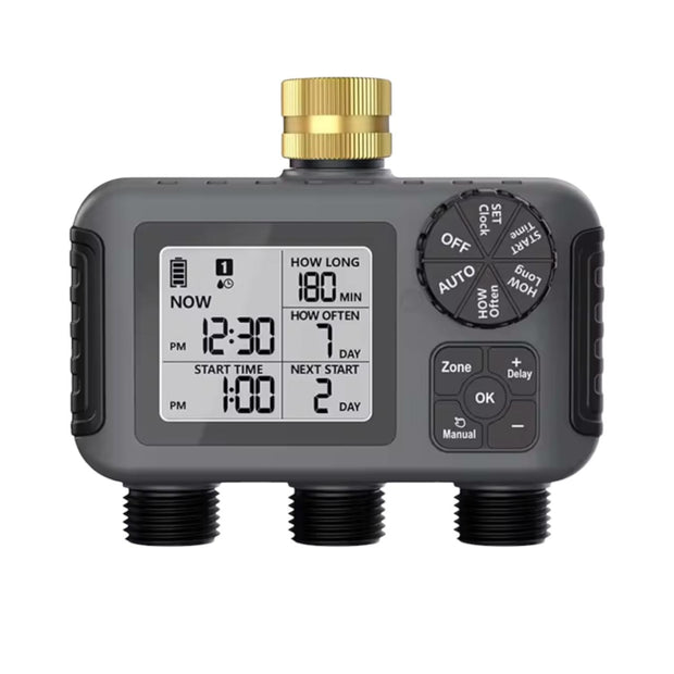 Temporizador de Riego Digital Automático 3 Salidas Lcd